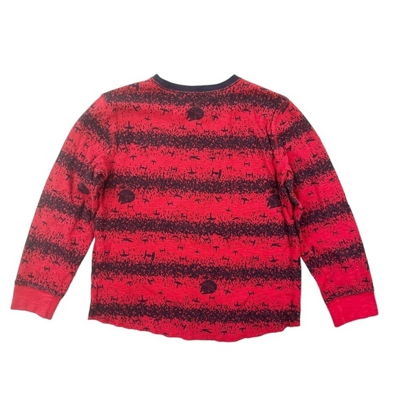 Gap Star Wars waffle weave shirt tee Millennium Falcon red blue long sleeves L - Picture 7 of 10